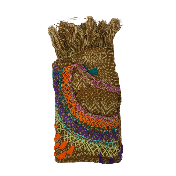 Blusa bordada Tzotzil beige