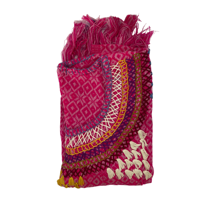 Blusa bordada Tzotzil rosa