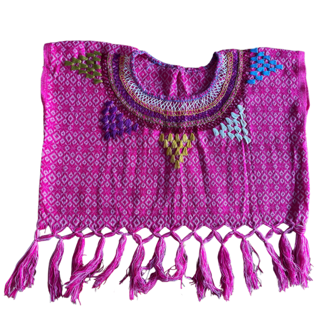 Blusa bordada Tzotzil rosa